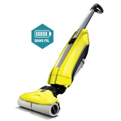 KARCHER FC 5 sans fil – 1.055-601.0 Nettoyeur de sol sans fil – Aspire et Lave – Autonomie 20 min – Réservoir eau 0,4 L – Surface par nettoyage max 60 m2 – 70 dB