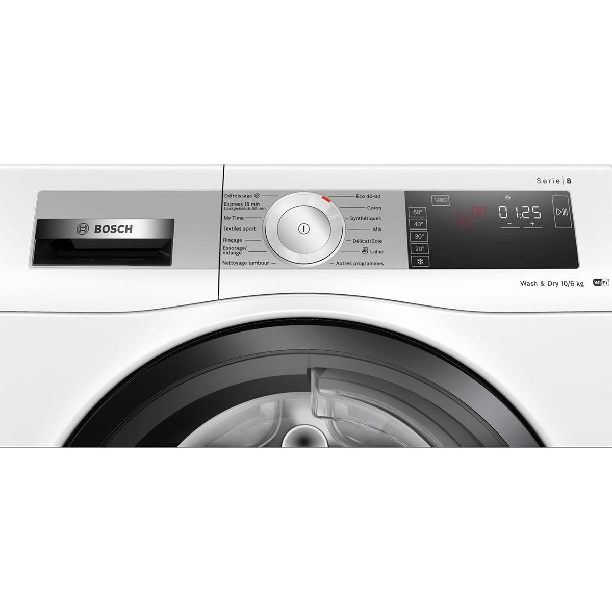 Lave-linge séchant hublot 10/6kg 1400tours/min - wdu8h501ff - BOSCH – Image 5