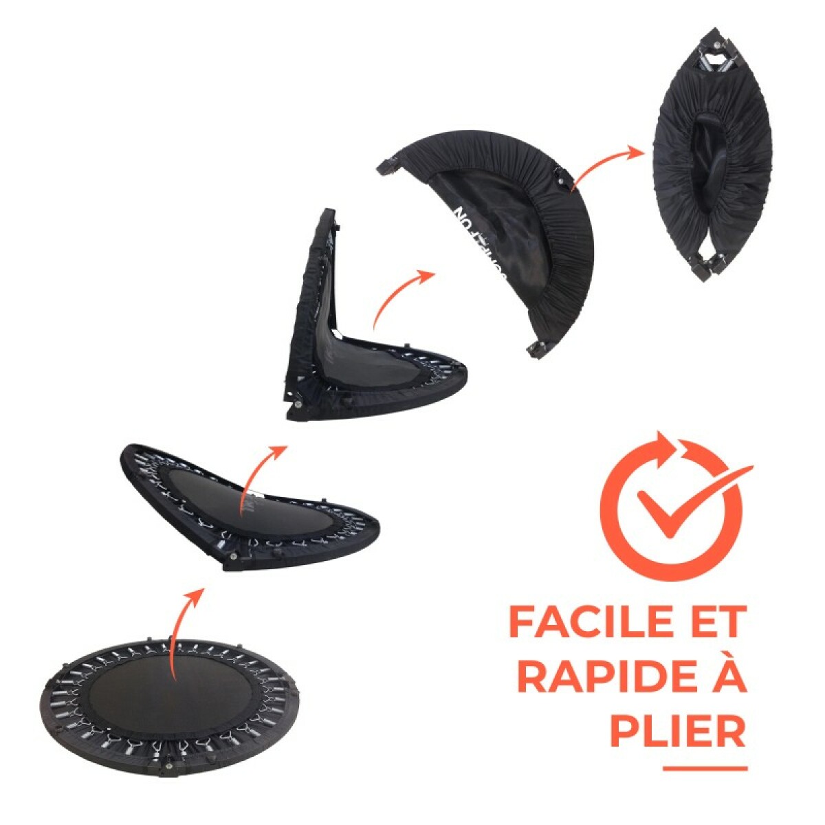 Mini Trampoline Fitness Jump4fun Pliable Double-Bar - Ø122cm – Image 6