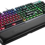MSI Vigor GK71 Sonic Red FR Clavier Gaming Mécanique,AZERTY FR,Switches Sonic Red,Touches ClearCaps,Raccourcis Multimédia,Repose-Poignets Ergonomique,Mystic Light,USB 2.0,Pleine Taille Noir – Image 3