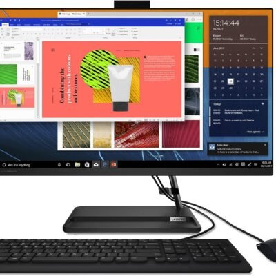 Lenovo Ideacentre AIO 3 27ALC6 – Ordinateur de Bureau Tout-en-Un 27″ FHD (AMD Ryzen 7 5700U, 16 Go RAM, 512 Go SSD, AMD Radeon Graphics, WiFi 6, Windows 11 Home) Clavier AZERTY et Souris USB – Noir