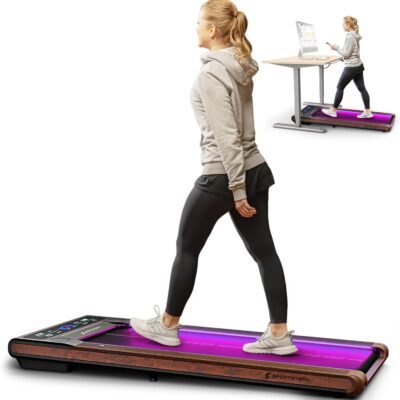 Sportstech Swalk Walking Pad & Tapis de Course Éclairé par LED, Pliable – pour la Maison & Bureau – Tapis de Marche avec Vitesse Ajustable