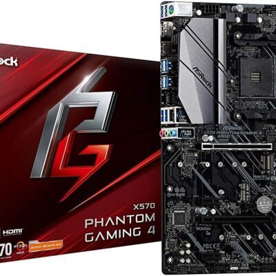 ASRock x570 Phantom Gaming 4, Cartes mères AMD x570, AM4, DDR4, PCIe 4.0, Dual M.2, 2-Way Crossfire, Intel GbE, USB 3.2 Gen2 A, ATX