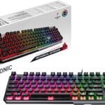 MSI Vigor GK71 Sonic Red FR Clavier Gaming Mécanique,AZERTY FR,Switches Sonic Red,Touches ClearCaps,Raccourcis Multimédia,Repose-Poignets Ergonomique,Mystic Light,USB 2.0,Pleine Taille Noir