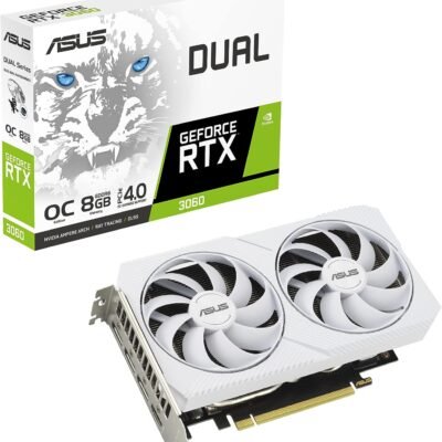 ASUS DUAL NVIDIA GeForce RTX 3060 OC Edition / Blanc – Carte graphique (8GB GDDR6, PCIe 4.0, HDMI 2.1, DisplayPort 1.4a)