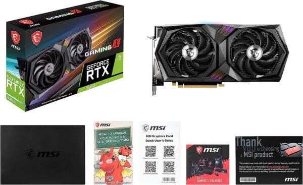 MSI GeForce RTX 3060 Gaming X 12G Carte Graphique - GPU RTX 3060, GDDR6 12Go (15Gbps/192 Bits), PCIe 4.0-2 x Ventilateurs TORX 4.0 - HDMI 2.1, DisplayPort 1.4a – Image 11