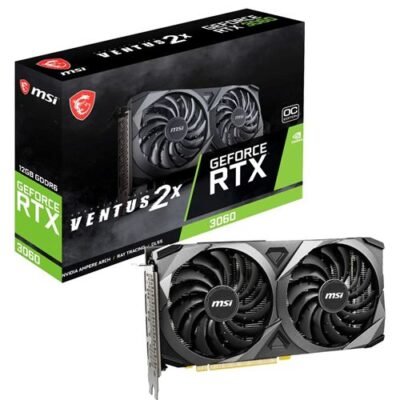 Carte Graphique MSI GeForce RTX 3060 Ventus 2X 12 Go OC Noir