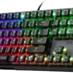 MSI Vigor GK71 Sonic Red FR Clavier Gaming Mécanique,AZERTY FR,Switches Sonic Red,Touches ClearCaps,Raccourcis Multimédia,Repose-Poignets Ergonomique,Mystic Light,USB 2.0,Pleine Taille Noir – Image 5