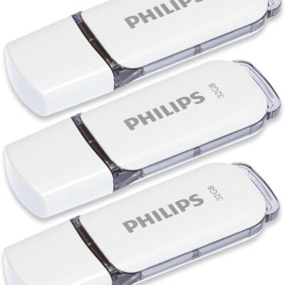 Philips – Snow Edition – 32 Go USB 2.0 – Gris Ombre – Triple Pack