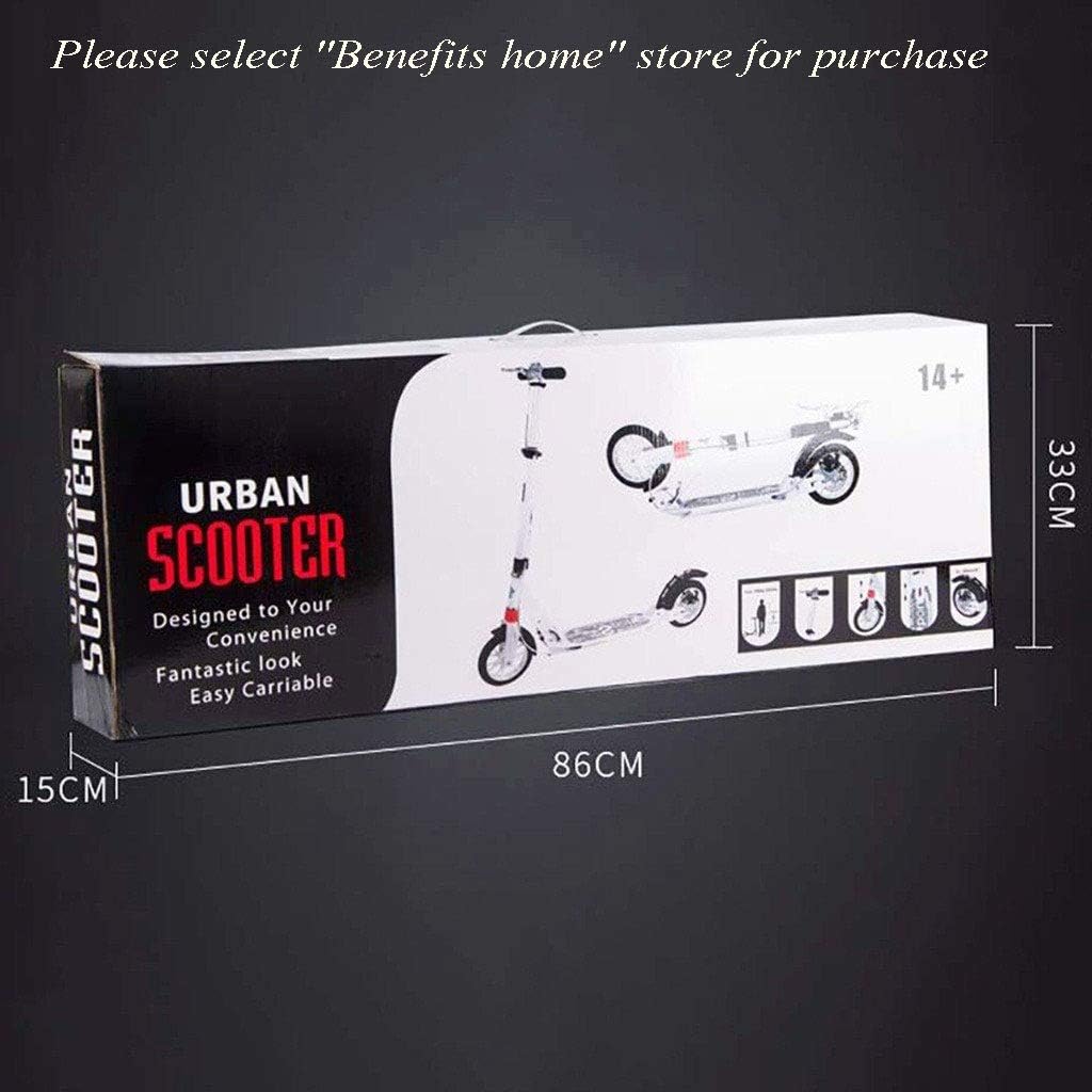 Trottinette, Trottinette Grande Roue, Scooter Adulte Jeune avec Double Suspension Double Frein, Scooter De Banlieue Pliant Élégant, Charge 100KG (Non Électrique) – Image 6