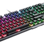 MSI Vigor GK71 Sonic Red FR Clavier Gaming Mécanique,AZERTY FR,Switches Sonic Red,Touches ClearCaps,Raccourcis Multimédia,Repose-Poignets Ergonomique,Mystic Light,USB 2.0,Pleine Taille Noir – Image 10