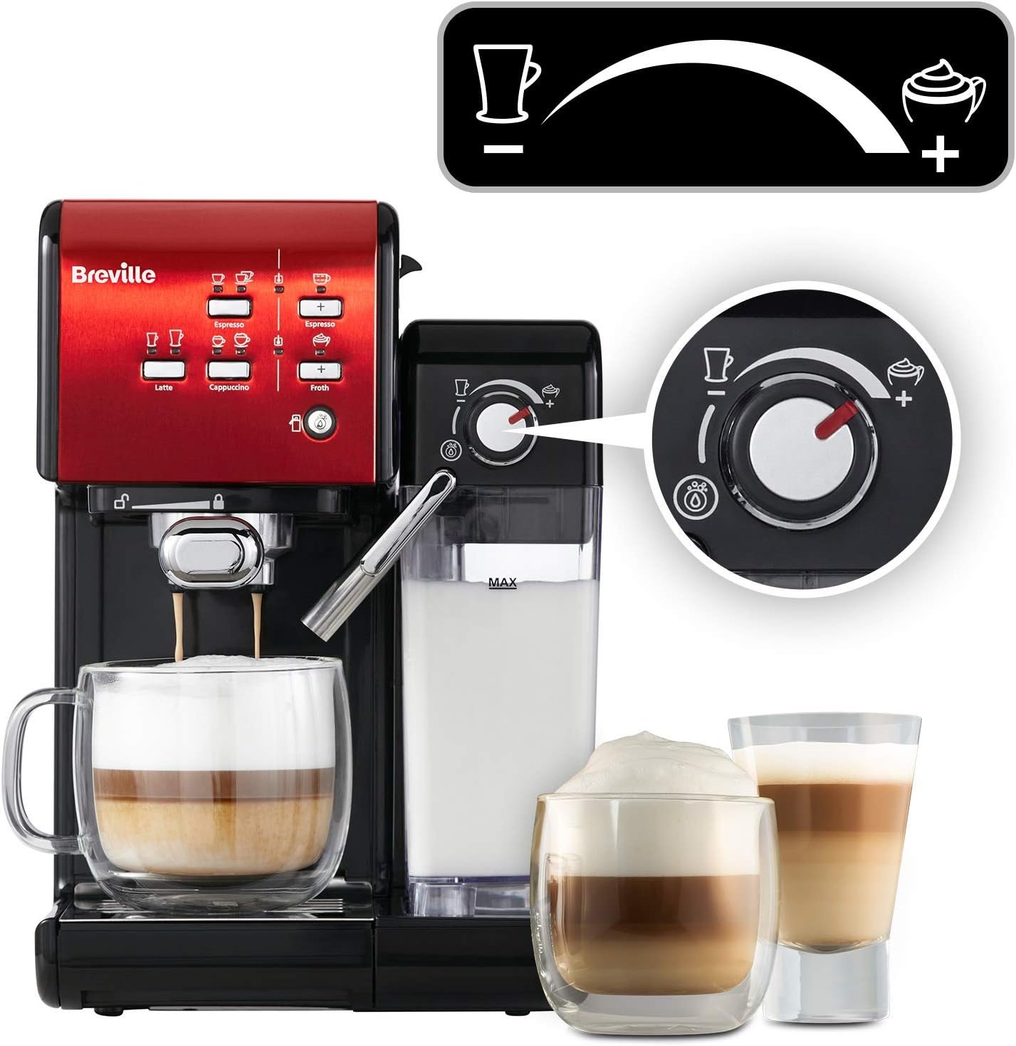 Machine à Café Expresso Prixton Toscana - 20 Bars, Buse Vapeur, Compatible Capsules Et Café Moulu - 1,25 L