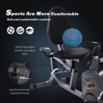 ISE Vélo d'appartement Semi-Allongé Pulse Couché, Résistance magnétique à 8 Niveaux, Siège Réglable avec Dossier et l'Ecran LCD, Corde de traction de poulie, SY-6910 – Image 7