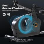 ISE Vélo d'appartement Semi-Allongé Pulse Couché, Résistance magnétique à 8 Niveaux, Siège Réglable avec Dossier et l'Ecran LCD, Corde de traction de poulie, SY-6910 – Image 2