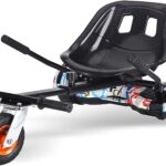 Wgwioo Hoverkart Réglable, avec Suspension pour Accessoires De Hoverboard 6.5 8 10 Pouces, Siège De Support De Kart, Scooter Électrique Intelligent, Karting, pour Adultes/Enfants