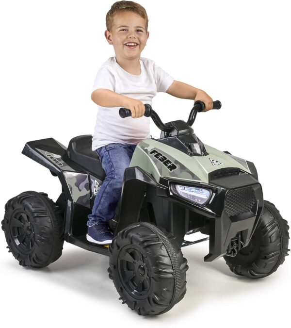 Feber - Quad Boxer, Batterie véhicule Electrique, 12 V, Vert (Famosa 800012541)
