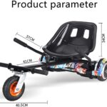 Wgwioo Hoverkart Réglable, avec Suspension pour Accessoires De Hoverboard 6.5 8 10 Pouces, Siège De Support De Kart, Scooter Électrique Intelligent, Karting, pour Adultes/Enfants – Image 7