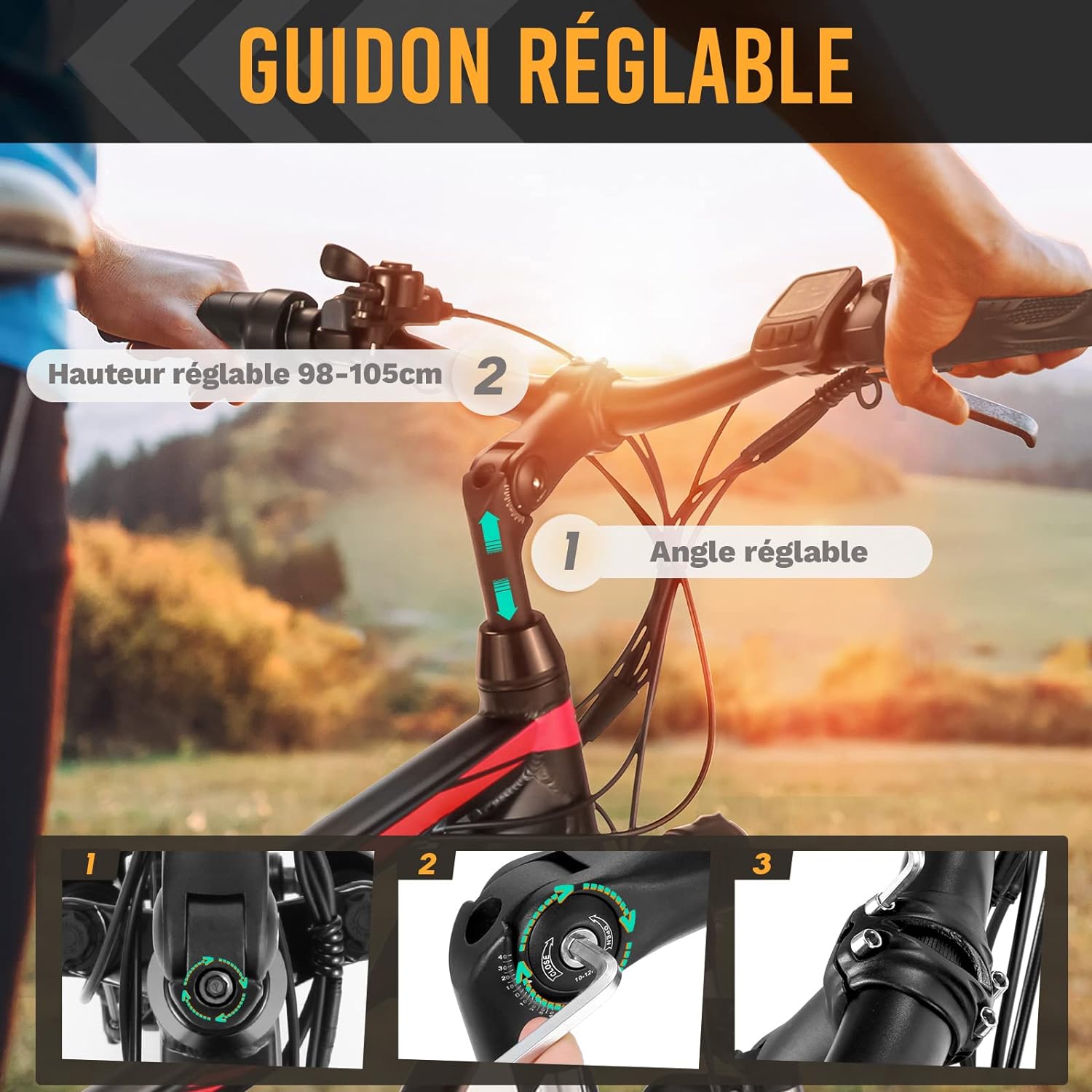 Vivi H6 Vélos électriques Adulte Unisexe, Bleu 26, Pouces – Image 2