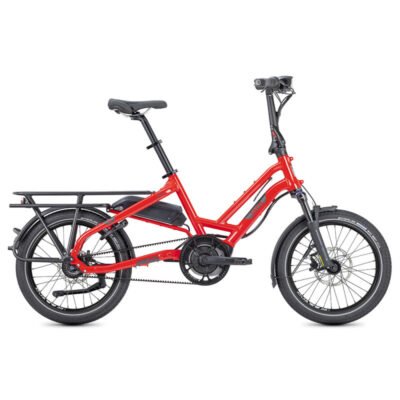 Vélo cargo électrique compact Tern HSD S8i rouge