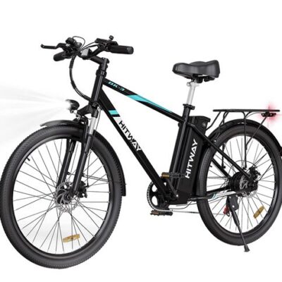 Vélo Électrique de Montagne HITWAY E-Bike Noir 26 pouces VTT 36V 14Ah Shimano 7 Vitesses