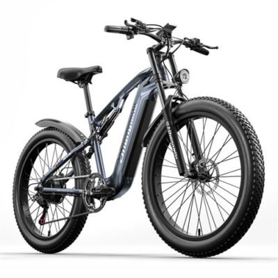 Vélo électrique 26  » Shengmilo MX05 Gris 1000W vélo de banlieue 48V17.5AH Samsung amovible Batterie