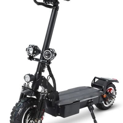 KELKART 60V 28Ah Scooter Électrique Tout-Terrain Rapide Pour Adulte, Avec Scooter Électrique de Montagne à Deux Moteurs, Équipé de Pneus Tout-Terrain à Vide de 11 Pouces Scooter Électrique de Banlieue