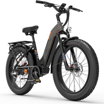 LANKELEISI MG600 Plus Vélo Électrique VTT 26″ Homme Adulte, E-Bike Batterie Amovible 48V 20Ah, 7 Vitesses Vélo Gros Pneu pour la Plage et la Neige