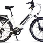 URBANBIKER Vélo électrique Ville Sidney,Blanc, 26". Batterie Lithium (cellules Samsung) ION 540 Wh (15 Ah 36 V), 7 Vitesses. Freins hydrauliques.