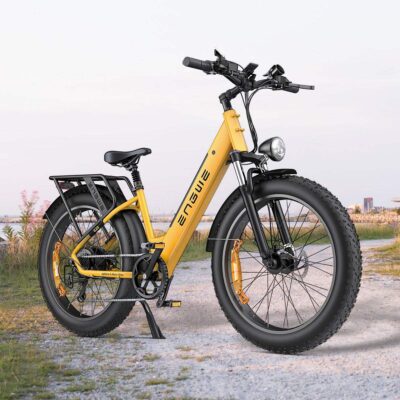 ENGWE E26 Vélo Électrique Femme et Homme 26 * 4,0 Pouces Large Ebike, VTT électrique de 250W, Batterie de 48V 16Ah-Autonomie Gusqu’à 140 km, Vitesse-7, Suspension Double